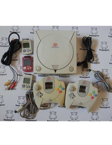 Dreamcast avec 2 manettes et 3 cartes memoires