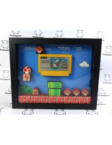 Super Mario Bros. Shadowbox Famicom Cartridge Diorama
