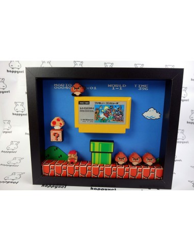 Super Mario Bros. Shadowbox Famicom Cartouche Diorama