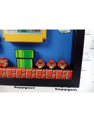 Super Mario Bros. Shadowbox Famicom Cartridge Diorama